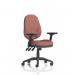 Eclipse Plus XL Lever Task Operator Chair With Height Adjustable And Folding Arms Bespoke Colour Back And Seat Rivet Forge KCUP3689