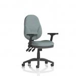 Eclipse Plus XL Lever Task Operator Chair With Height Adjustable And Folding Arms Bespoke Colour Back And Seat Rivet Tensile KCUP3692