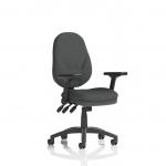Eclipse Plus XL Lever Task Operator Chair With Height Adjustable And Folding Arms Bespoke Colour Back And Seat Quest Mussel KCUP3696