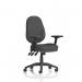 Eclipse Plus XL Lever Task Operator Chair With Height Adjustable And Folding Arms Bespoke Colour Back And Seat Quest Mussel KCUP3696