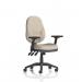 Eclipse Plus XL Lever Task Operator Chair With Height Adjustable And Folding Arms Bespoke Colour Back And Seat Quest Salt KCUP3697