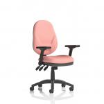 Eclipse Plus XL Lever Task Operator Chair With Height Adjustable And Folding Arms Bespoke Colour Back And Seat Quest Shrimp KCUP3699