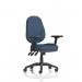 Eclipse Plus XL Lever Task Operator Chair With Height Adjustable And Folding Arms Bespoke Colour Back And Seat Quest Whelk KCUP3700