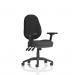 Eclipse Plus XL Lever Task Operator Chair With Height Adjustable And Folding Arms Bespoke Colour Seat Quest Mussel KCUP3708