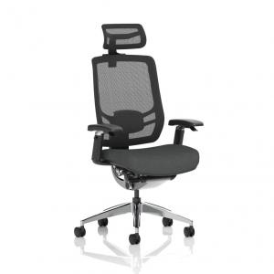 Ergo Click Mesh Back With Headrest Bespoke Colour Seat Quest Mussel