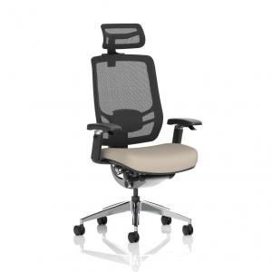 Ergo Click Mesh Back With Headrest Bespoke Colour Seat Quest Salt