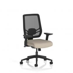 Ergo Twist Mesh Back Ergonomic Task Operator Office Chair With Height Adjustable Arms Bespoke Colour Seat Quest Salt KCUP3745