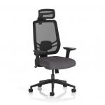 Ergo Twist Mesh Back Ergonomic Task Operator Office Chair With Height Adjustable Arms With Headrest Bespoke Colour Seat Rivet Fuse KCUP3750