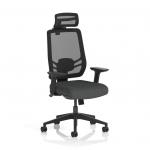 Ergo Twist Mesh Back Ergonomic Task Operator Office Chair With Height Adjustable Arms With Headrest Bespoke Colour Seat Quest Mussel KCUP3756