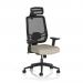 Ergo Twist Mesh Back Ergonomic Task Operator Office Chair With Height Adjustable Arms With Headrest Bespoke Colour Seat Quest Salt KCUP3757
