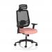 Ergo Twist Mesh Back Ergonomic Task Operator Office Chair With Height Adjustable Arms With Headrest Bespoke Colour Seat Quest Shrimp KCUP3759