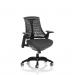Flex Task Operator Chair Black Frame Black Back Bespoke Colour Seat Quest Mussel KCUP3768
