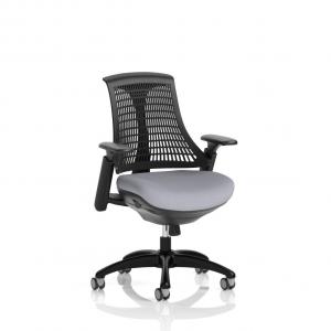 Flex Task Operator Chair Black Frame Black Back Bespoke Colour Seat