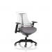Flex Task Operator Chair Black Frame White Back Bespoke Colour Seat Rivet Fuse KCUP3774