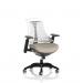 Flex Task Operator Chair Black Frame White Back Bespoke Colour Seat Quest Salt KCUP3781