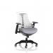 Flex Task Operator Chair Black Frame White Back Bespoke Colour Seat Quest Shell KCUP3782