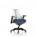 Flex Task Operator Chair Black Frame White Back Bespoke Colour Seat Quest Whelk KCUP3784