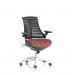 Flex Task Operator Chair White Frame Black Back Bespoke Colour Seat Rivet Forge KCUP3785