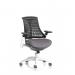 Flex Task Operator Chair White Frame Black Back Bespoke Colour Seat Rivet Fuse KCUP3786