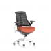 Flex Task Operator Chair White Frame Black Back Bespoke Colour Seat Quest Crab KCUP3789