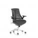 Flex Task Operator Chair White Frame Black Back Bespoke Colour Seat Quest Mussel KCUP3792