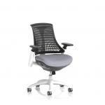 Flex Task Operator Chair White Frame Black Back Bespoke Colour Seat Quest Shell KCUP3794