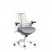 Flex Task Operator Chair White Frame White Back Bespoke Colour Seat Quest Shell KCUP3806