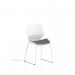 Florence Sled White Frame Visitor Chair Bespoke Colour Rivet Fuse KCUP3822