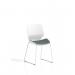 Florence Sled White Frame Visitor Chair Bespoke Colour Rivet Tensile KCUP3824