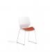 Florence Sled White Frame Visitor Chair Bespoke Colour Quest Crab KCUP3825