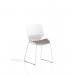 Florence Sled White Frame Visitor Chair Bespoke Colour Quest Salt KCUP3829