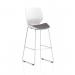 Florence White Frame High Stool Bespoke Colour Seat Rivet Fuse KCUP3834