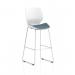 Florence White Frame High Stool Bespoke Colour Seat Rivet Quench KCUP3835