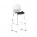 Florence White Frame High Stool Bespoke Colour Seat Quest Mussel KCUP3840