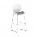 Florence White Frame High Stool Bespoke Colour Seat Quest Shell KCUP3842