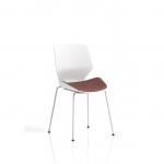 Florence White Frame Visitor Chair Bespoke Colour Seat Rivet Forge KCUP3845