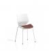 Florence White Frame Visitor Chair Bespoke Colour Seat Rivet Forge KCUP3845