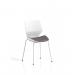 Florence White Frame Visitor Chair Bespoke Colour Seat Rivet Fuse KCUP3846