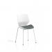 Florence White Frame Visitor Chair Bespoke Colour Seat Rivet Tensile KCUP3848
