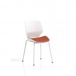 Florence White Frame Visitor Chair Bespoke Colour Seat Quest Crab KCUP3849