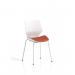 Florence White Frame Visitor Chair Bespoke Colour Seat Quest Crab KCUP3849