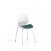 Florence White Frame Visitor Chair Bespoke Colour Seat Quest Kelp KCUP3850