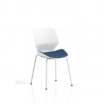 Florence White Frame Visitor Chair Bespoke Colour Seat Quest Limpet KCUP3851