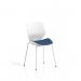 Florence White Frame Visitor Chair Bespoke Colour Seat Quest Limpet KCUP3851