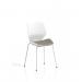 Florence White Frame Visitor Chair Bespoke Colour Seat Quest Salt KCUP3853
