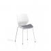 Florence White Frame Visitor Chair Bespoke Colour Seat Quest Shell KCUP3854