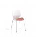 Florence White Frame Visitor Chair Bespoke Colour Seat Quest Shrimp KCUP3855