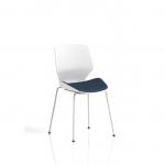 Florence White Frame Visitor Chair Bespoke Colour Seat Quest Whelk KCUP3856