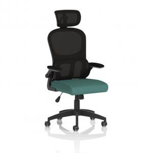 Iris Task Operator Black Mesh Back Bespoke Colour Seat Quest Kelp