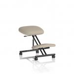 Kneeling Stool Black Frame Bespoke Colour Quest Salt KCUP3949